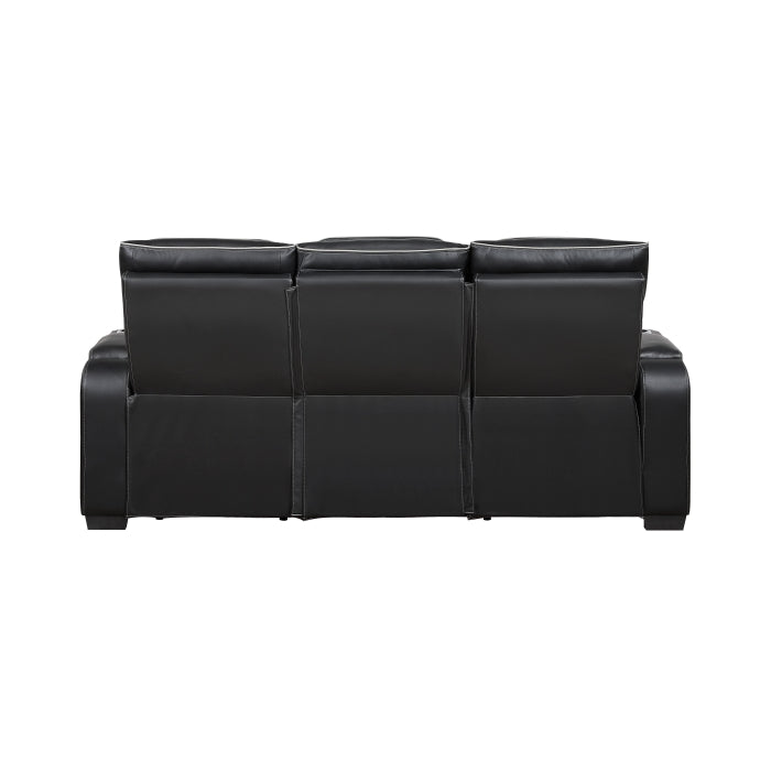 9516BLK*2PWH 2pc Set: Sofa, Love (Power) - 9516BLK*2PWH