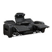 9516BLK*2PWH 2pc Set: Sofa, Love (Power) - 9516BLK*2PWH