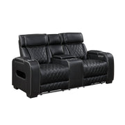 9516BLK*2PWH 2pc Set: Sofa, Love (Power) - 9516BLK*2PWH