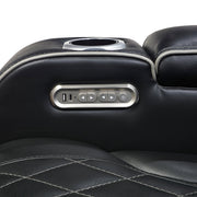 9516BLK-2PWH Power Double Reclining Love Seat with Center Console, Power Headrests, Storage Arms(Top and Side), Cup holders, Charging Ports and LED lighting - 9516BLK-2PWH