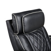 9516BLK-2PWH Power Double Reclining Love Seat with Center Console, Power Headrests, Storage Arms(Top and Side), Cup holders, Charging Ports and LED lighting - 9516BLK-2PWH