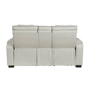 9516TPE-2PWH Power Double Reclining Love Seat with Center Console, Power Headrests, Storage Arms(Top and Side), Cup holders, Charging Ports and LED lighting - 9516TPE-2PWH
