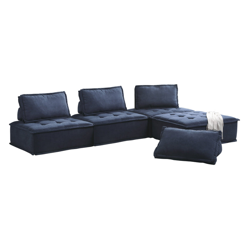 Ulrich Blue Modular 4 - Piece Modular Sectional - Lara FurnitureSectional