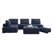 Ulrich Blue Modular 5 - Piece Modular Sectional - Lara FurnitureSectional