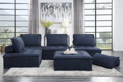 Ulrich Blue Modular 5 - Piece Modular Sectional - Lara FurnitureSectional