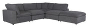 Guthrie Gray Modular 5 - Piece Modular Sectional with Ottoman - Lara FurnitureSectional