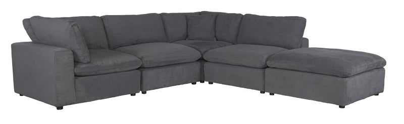 Guthrie Gray Modular 5 - Piece Modular Sectional with Ottoman - Lara FurnitureSectional