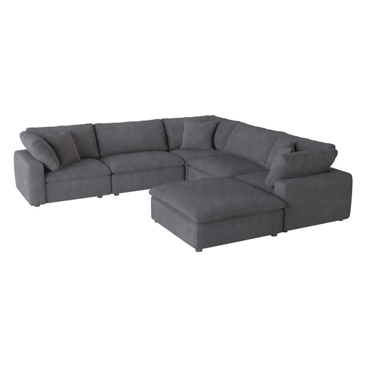 Guthrie Gray Modular 6 - Piece Modular Sectional with Ottoman - Lara FurnitureSectional