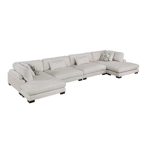 9555BEG*42AC2VC (4)4-Piece Modular Sectional with Chaise - 9555BEG*42AC2VC