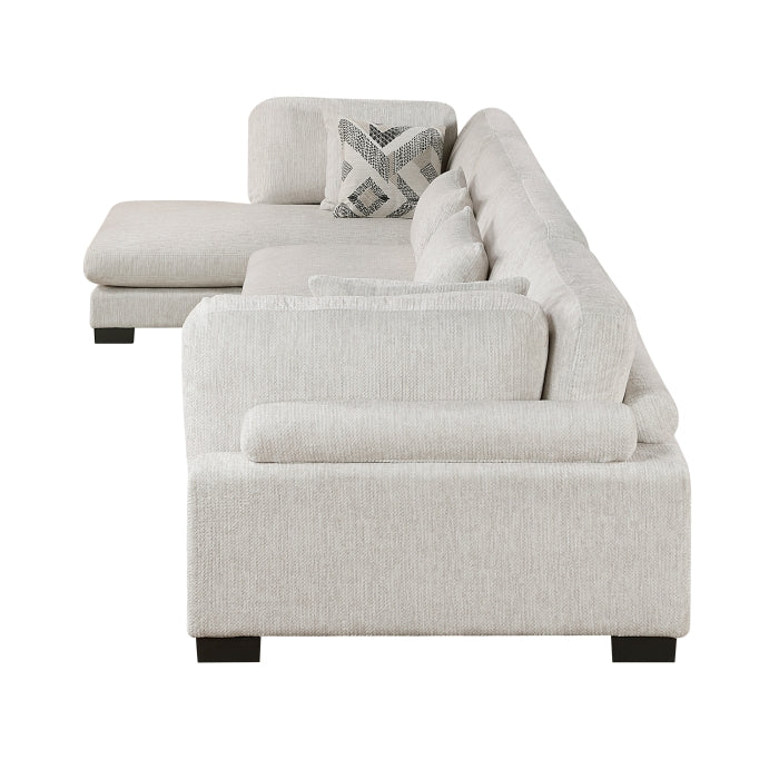 9555BEG*4CR2ACVC (4)4-Piece Modular Sectional with Chaise - 9555BEG*4CR2ACVC