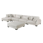 9555BEG*5CR2ACVCOT (5)5-Piece Modular Sectional with Chaise and Ottoman - 9555BEG*5CR2ACVCOT