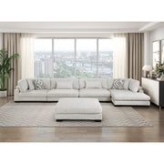 9555BEG*5CR2ACVCOT (5)5-Piece Modular Sectional with Chaise and Ottoman - 9555BEG*5CR2ACVCOT