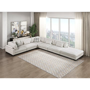 9555BEG*62CR3ACOT (6)6-Piece Modular Sectional with Ottoman - 9555BEG*62CR3ACOT