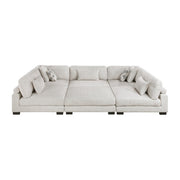 9555BEG*62CR3ACOT (6)6-Piece Modular Sectional with Ottoman - 9555BEG*62CR3ACOT