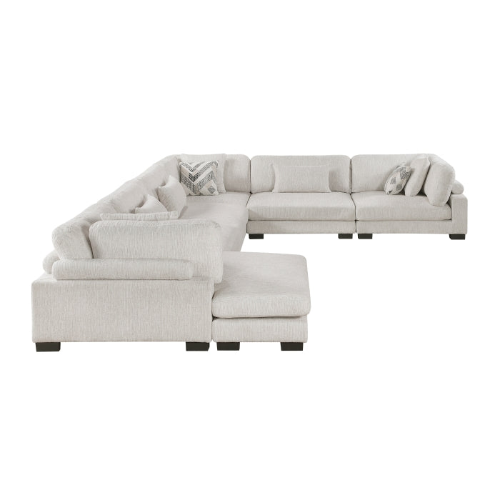 9555BEG*62CR3ACVC (6)6-Piece Modular Sectional with Chaise - 9555BEG*62CR3ACVC