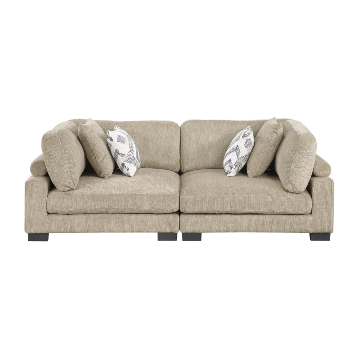 9555BRW-2* (2)Love Seat - 9555BRW-2*
