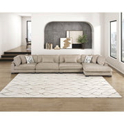 9555BRW*4CR2ACVC (4)4-Piece Modular Sectional with Chaise - 9555BRW*4CR2ACVC