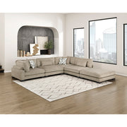 9555BRW*52CR2ACOT (5)5-Piece Modular Sectional with Ottoman - 9555BRW*52CR2ACOT