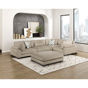 9555BRW*53CRACOT (5)5-Piece Modular Sectional with Ottoman - 9555BRW*53CRACOT