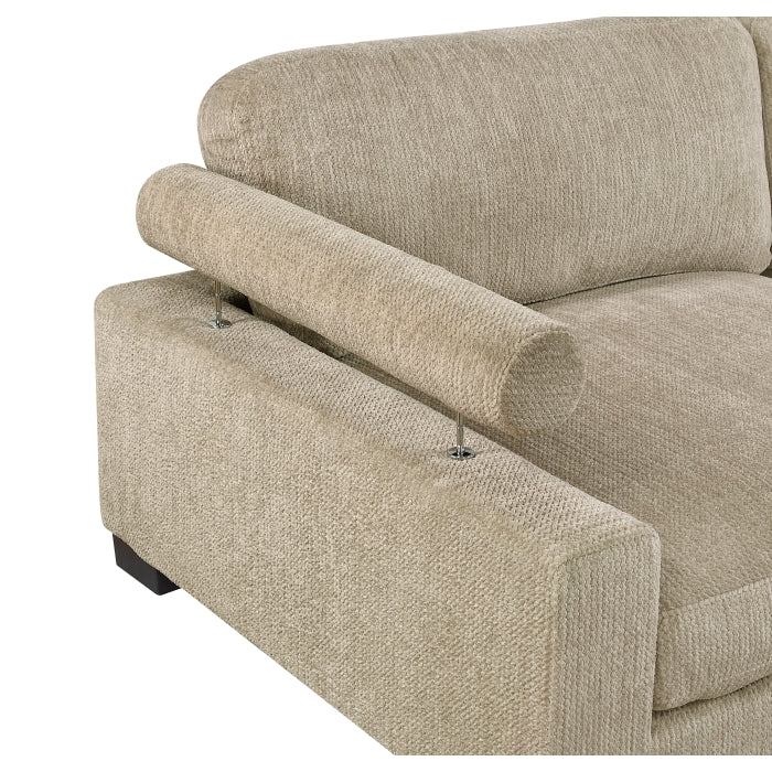 9555BRW*62CR3ACVC (6)6-Piece Modular Sectional with Chaise - 9555BRW*62CR3ACVC