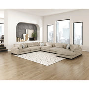 9555BRW*62CR3ACVC (6)6-Piece Modular Sectional with Chaise - 9555BRW*62CR3ACVC