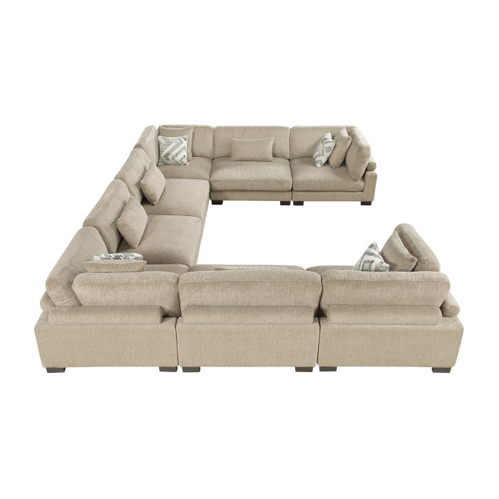 9555BRW*84CR4AC (8)8-Piece Modular Sectional - 9555BRW*84CR4AC