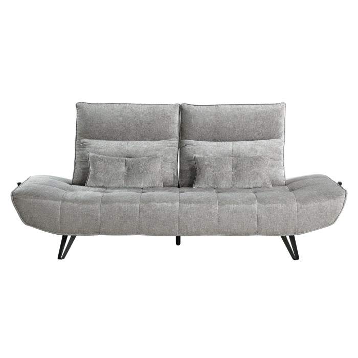 9556GRY-3PW Sofa with Power Adjustable Seat Depth and Manual Adjustable Headrests - 9556GRY-3PW