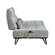 9556GRY-3PW Sofa with Power Adjustable Seat Depth and Manual Adjustable Headrests - 9556GRY-3PW