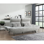9556GRY-3PW Sofa with Power Adjustable Seat Depth and Manual Adjustable Headrests - 9556GRY-3PW