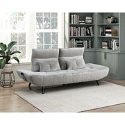 9556GRY-3PW Sofa with Power Adjustable Seat Depth and Manual Adjustable Headrests - 9556GRY-3PW