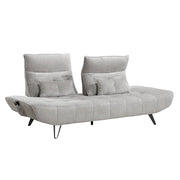9556LGY-3PW Sofa with Power Adjustable Seat Depth and Manual Adjustable Headrests - 9556LGY-3PW
