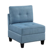 9557BUE*4SC (4)4-Piece Sectional with Storage - 9557BUE*4SC