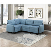 9557BUE*4SC (4)4-Piece Sectional with Storage - 9557BUE*4SC