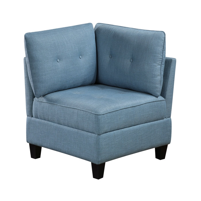 9557BUE*5SCOT (5)5-Piece Sectional with Storage and Ottoman - 9557BUE*5SCOT
