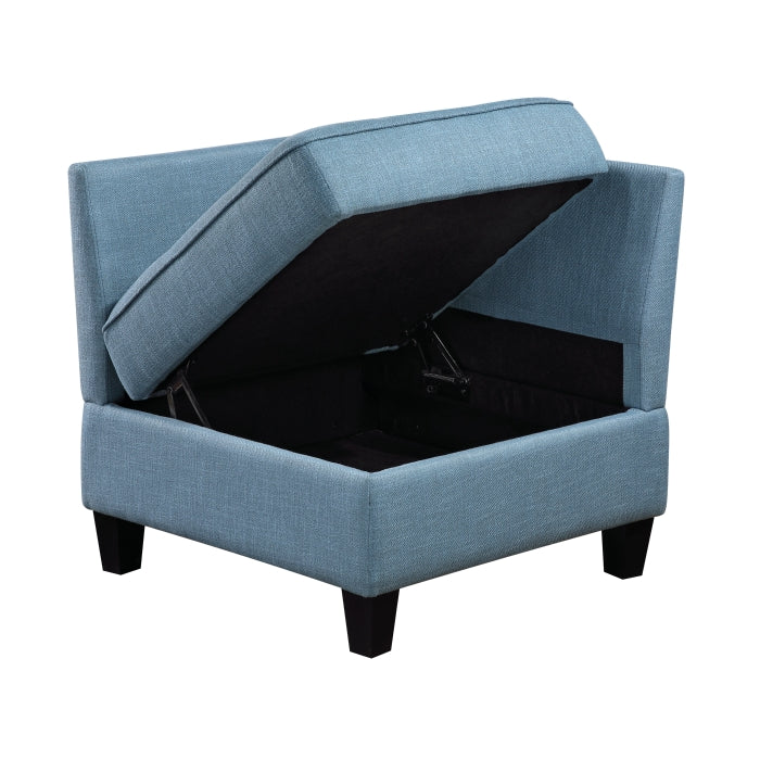 9557BUE*7SC (7)7-Piece Sectional with Storage - 9557BUE*7SC