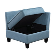 9557BUE*8SCOT (8)8-Piece Sectional with Storage and Ottoman - 9557BUE*8SCOT