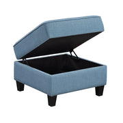 9557BUE*8SCOT (8)8-Piece Sectional with Storage and Ottoman - 9557BUE*8SCOT