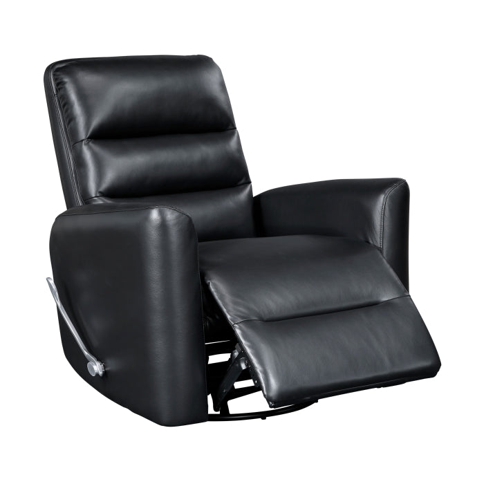 9570BLK-1SW Swivel Glider Reclining Chair - 9570BLK-1SW