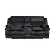 9577BK*2 2pc Set: Sofa, Love - 9577BK*2