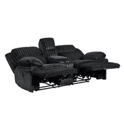 9577BK*2 2pc Set: Sofa, Love - 9577BK*2