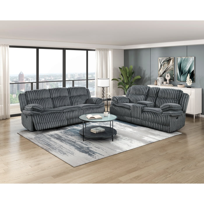 9577DG-2 Double Reclining Love Seat with Center Console - 9577DG-2