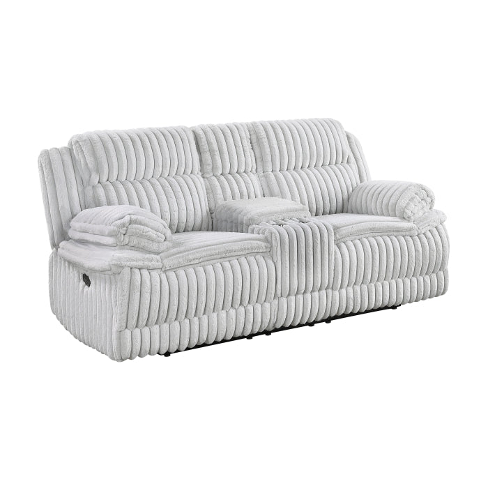 9577GY-2 Double Reclining Love Seat with Center Console - 9577GY-2