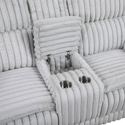 9577GY-2 Double Reclining Love Seat with Center Console - 9577GY-2