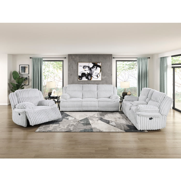 9577GY-2 Double Reclining Love Seat with Center Console - 9577GY-2