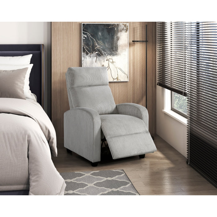 9588GRY-1PB Push Back Reclining Chair - 9588GRY-1PB