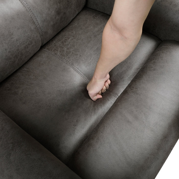 9601GY-2 Double Reclining Love Seat - 9601GY-2