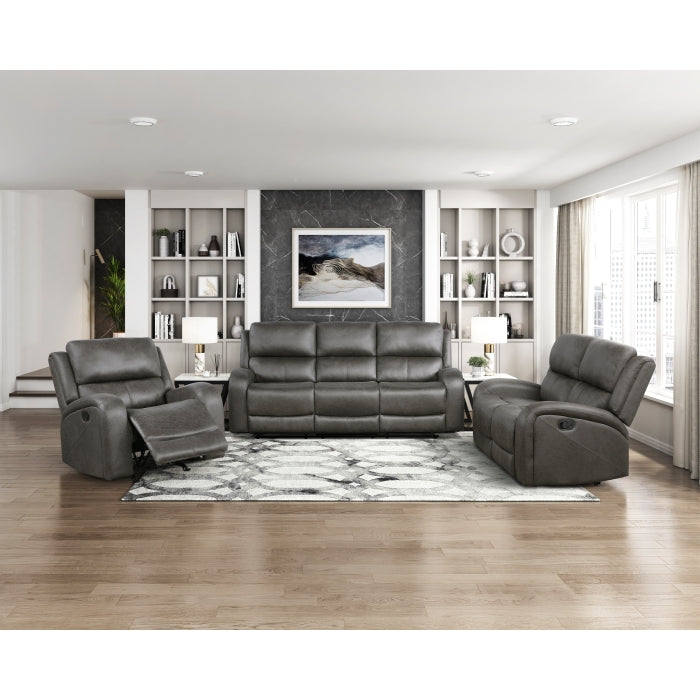 9601GY-3 Double Reclining Sofa - 9601GY-3