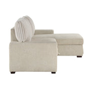 9605BE*2LLRC (2)2-Piece Sectional with Right Chaise and  Drop-Down Cup holders, Storage Pouch,  Pull-out Bed and Hidden Storage - 9605BE*2LLRC