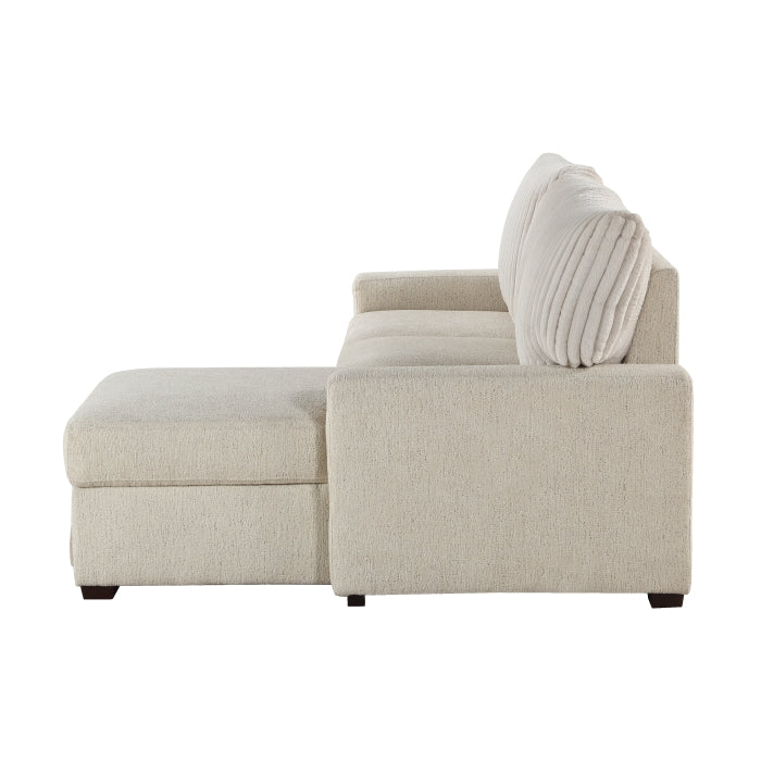 9605BE*2LLRC (2)2-Piece Sectional with Right Chaise and  Drop-Down Cup holders, Storage Pouch,  Pull-out Bed and Hidden Storage - 9605BE*2LLRC