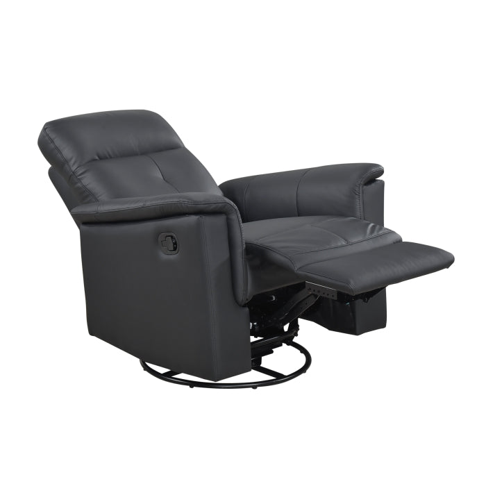 9620BLK-1 Swivel Glider Reclining Chair - 9620BLK-1